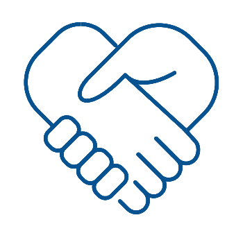 A graphic of a handshake