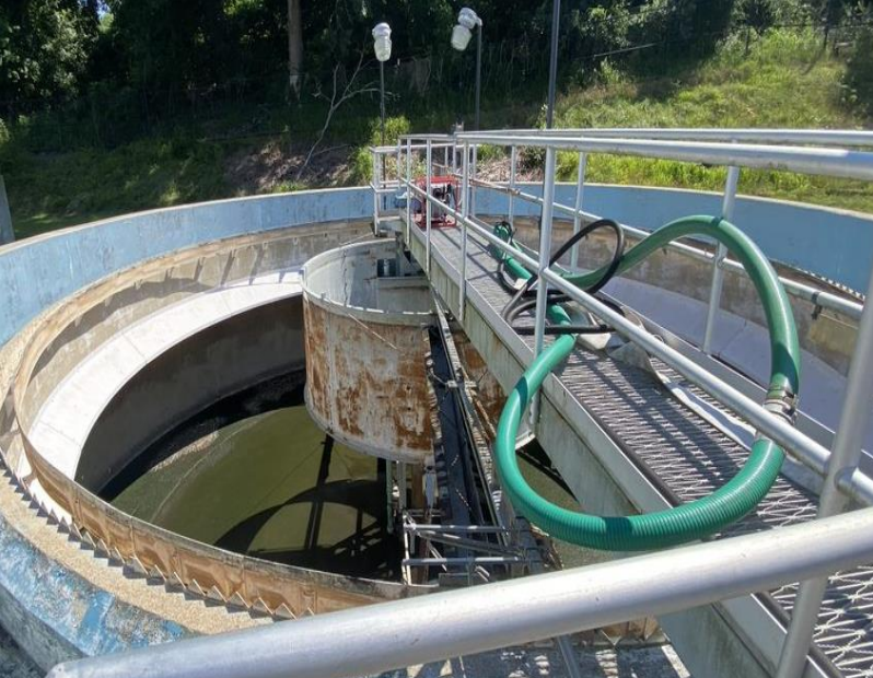 Clarifier at Jewett City Wastewater Treatment Facility