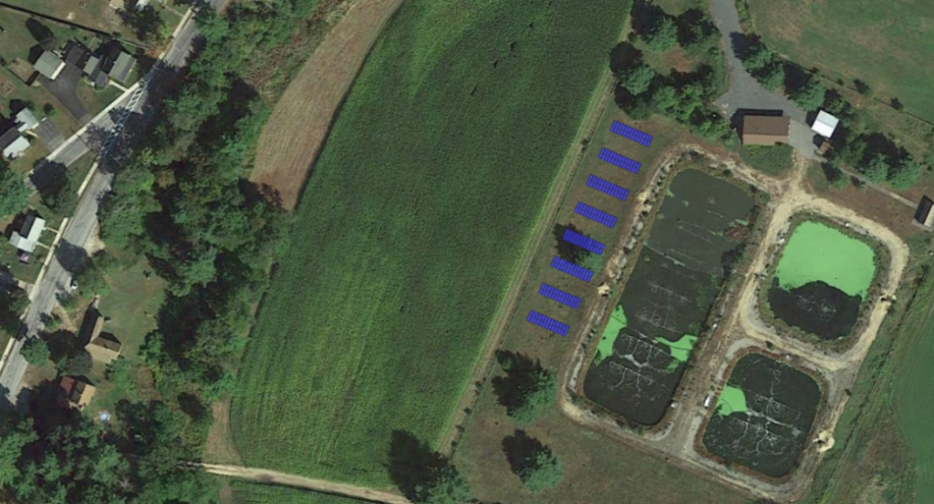 Rendering of solar array at Swanzey Wastewater Treatment Facility